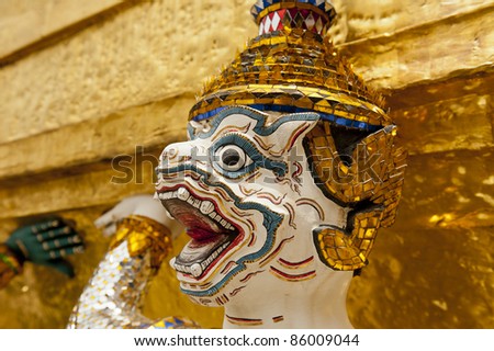 Demon Statue Grand Palace Bangkok, Thailand