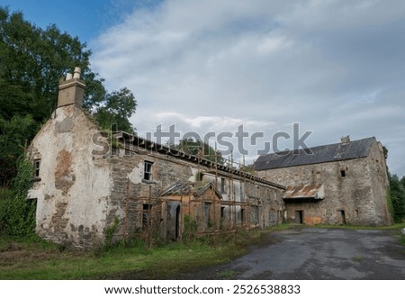 Similar – Image, Stock Photo Dilapidated old buildings in mountain desert under cloudy sky