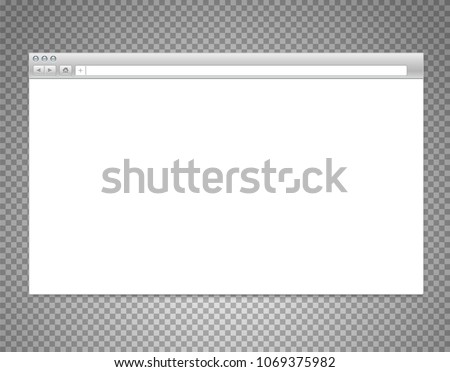 Website window mockup isolated on transparent background. Layered illustration