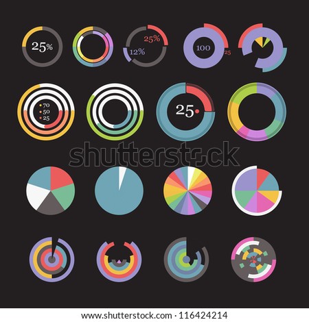 Circle chart templates collection