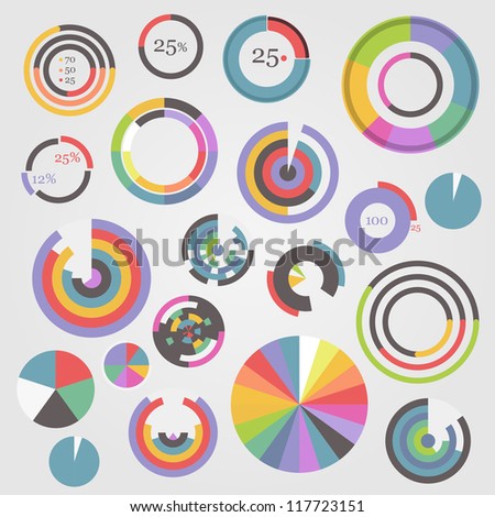 Circle chart templates collection