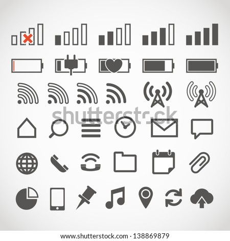 Modern gadget web icons collection