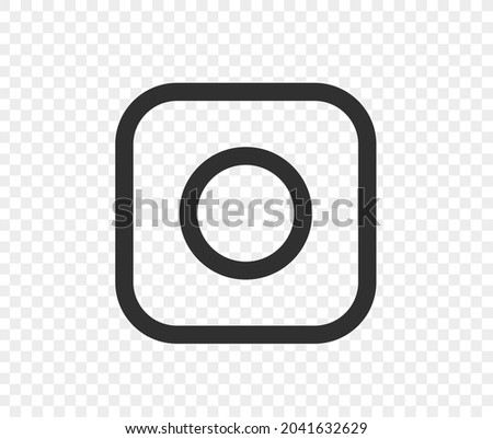 Linear camera pictogram isolated on transparent background