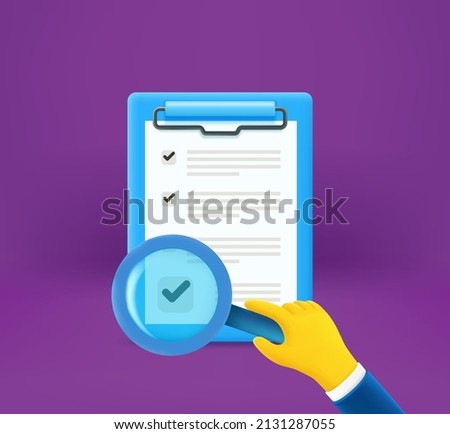 Man searching information. 3d vector concept