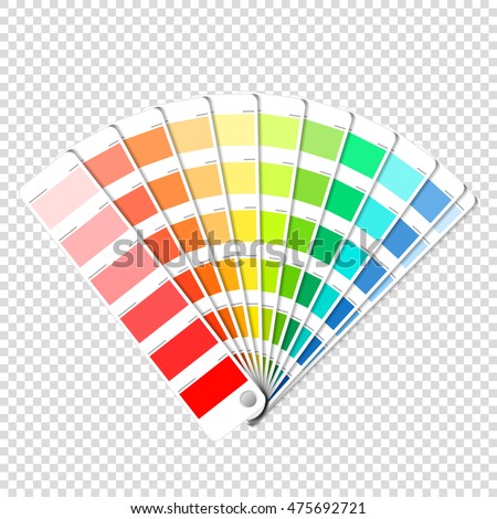 Color palette guide on transparent background