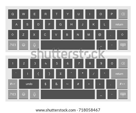 Compact black virtual keyboard vector clipart