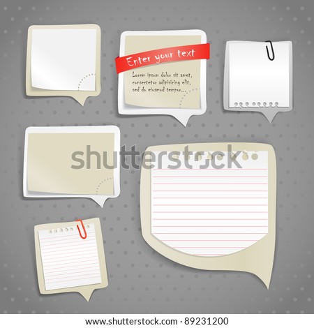 Paper text bubbles clip-art