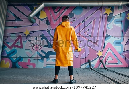 Similar – Image, Stock Photo Crop man painting on studio floor