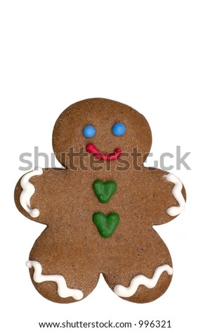 Gingerbread Man Cookie (Cookie Series). Isolated. 12mp Camera. Stock ...