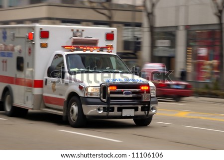 Ambulance in motion