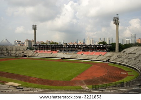 National Stadium of Singapore before it is torn down