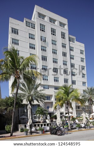 MIAMI - JANUARY 12: The Tides Hotel, Built in 1936, is rich with Art Deco influences, creating a nostalgic environment for King & Groves unique brand of luxury January 12, 2013 in Miami, Florida.