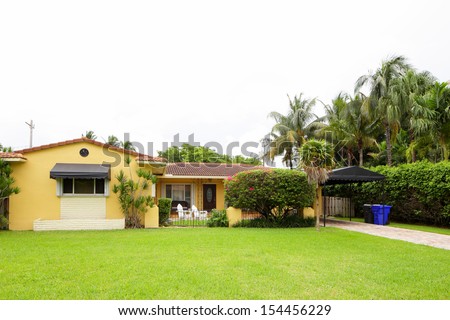Stock image of a South Florida single family house