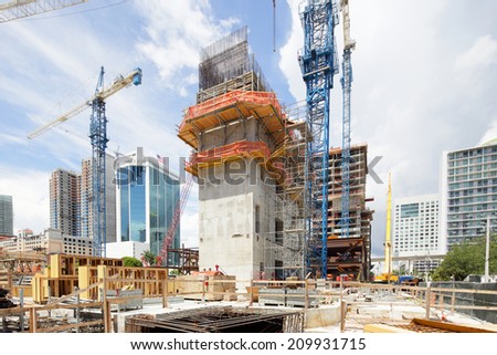 BRICKELL - JULY 15: Stock image of Brickell City Center which will be a mixed use residential and commercial development to be completed in 2015 July 15, 2014 in Brickell USA