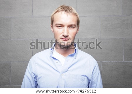Headshot of a handsome Russian male model