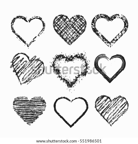 Grunge Vector Hearts | Download Free Vector Art | Free-Vectors