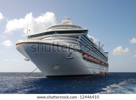 Similar – Image, Stock Photo Frontal view of cruise ship in the port of Hamburg