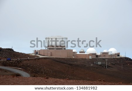 HONOLULU - MARCH 24: US Air Force radar station is on high alert following tension with North Korea. Facility is on the Haleakala volcano, Hawaii pictured on March 24th, 2013