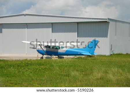 Light Cessna propeller driven airplane