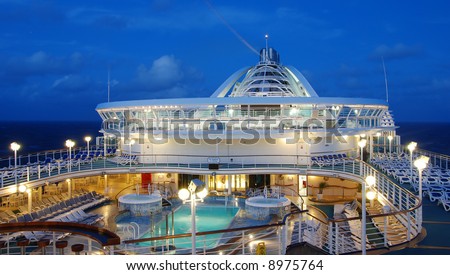 Cruise ship top deck