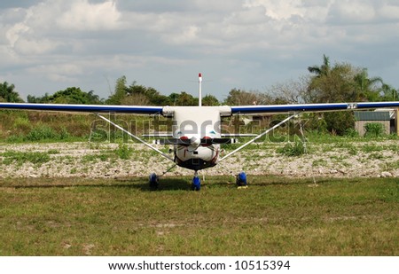 Front view of Cessna airplane