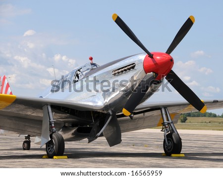 Legendary American fighter plane from World War II P-51 Mustang