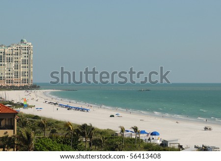 Sandy beach along the coast of Southwest Florida