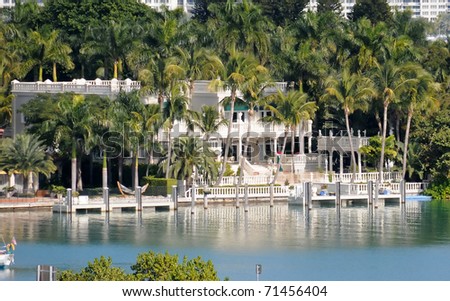 Luxury waterfront real estate in Miami, Florida