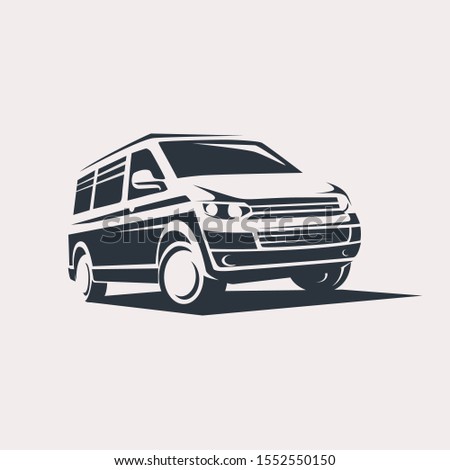 mini van symbol logo template, delivery and logistic services concept