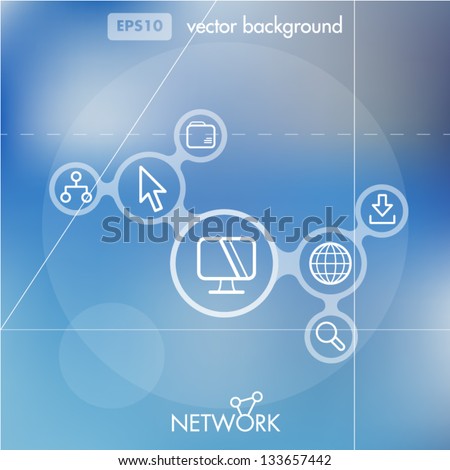 Social Networking Creative Icon Background Concept