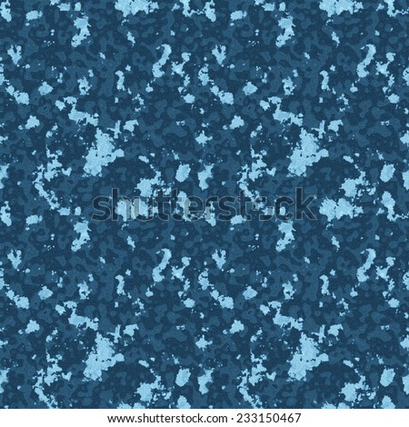 Blue camo seamless pattern. Navy camouflage endless texture.