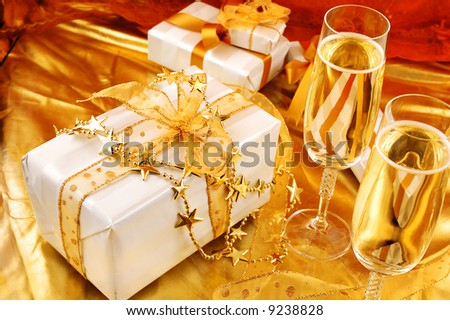 golden theme with gifts for special nights