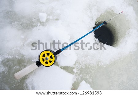 Ice-hole and fishing rod for winter fishing
