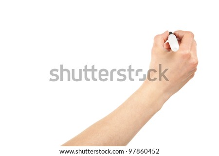 Similar – Image, Stock Photo Hand holding felt tip pens or markers