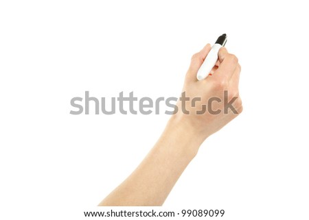 Similar – Image, Stock Photo Hand holding felt tip pens or markers