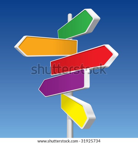 Directional Signs (vector). In the gallery also available XXL jpeg image made from this vector