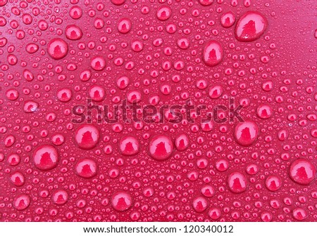 Drops of water on metal surface. Abstract background
