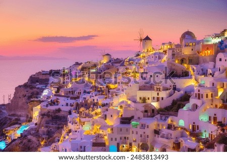 Similar – Image, Stock Photo SANTORINI