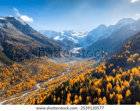 Similar – Foto Bild Malerische idyllische Berglandschaft in der Schweiz