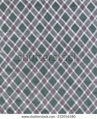 Retro geometric pattern texture. Fabric background. Vintage concept or conceptual old retro aged fabric. Shades of brown, green and purple