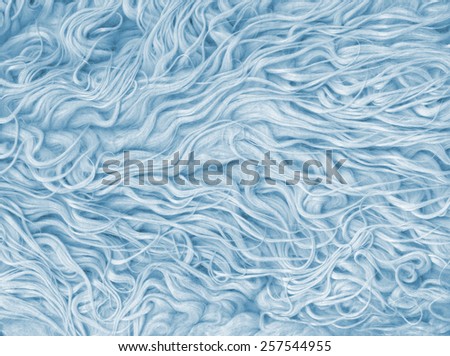 Fur texture. Abstract backgrounds. Boho, bohemian, retro, vintage style. Blue color carpet. Soft pastel color
