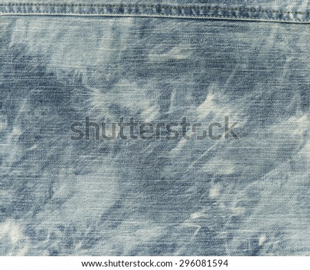 Old cloth. Blue and white color jeans texture background. Boho, bohemian, retro, grunge, vintage style. Vintage concept or conceptual old retro aged fabric Soft pastel color