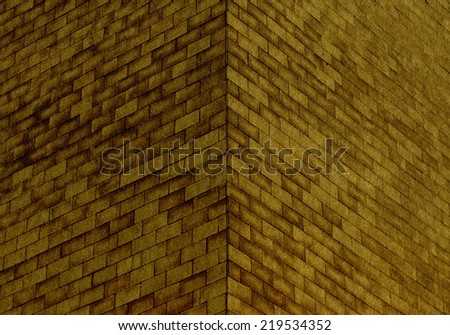 gold brick wall background,  Grungy gold  color architecture wallpaper