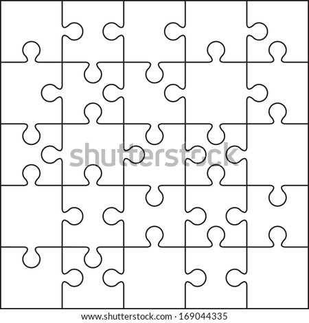 Puzzle Pieces Outline | Free download on ClipArtMag