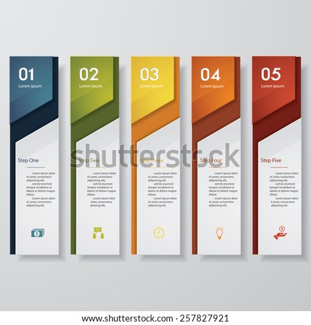 Design clean number banners template/graphic or website layout. Vector.