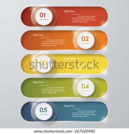 Design clean number banners template/graphic or website layout. Vector.