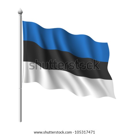 Flag of Estonia, vector illustration