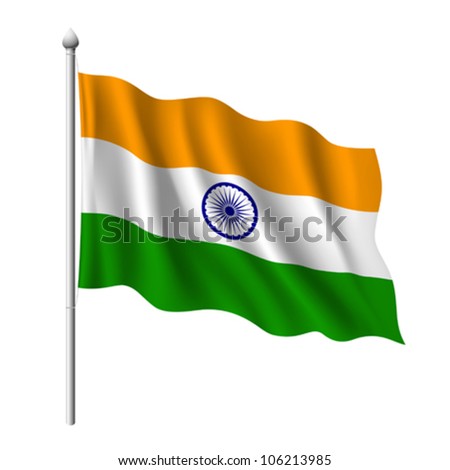 Flag of India, vector illustration