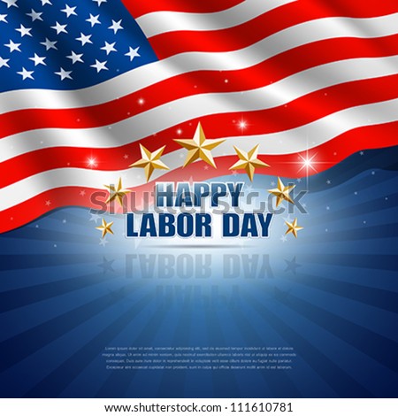 Labor Day in the American Background. Vector illustration