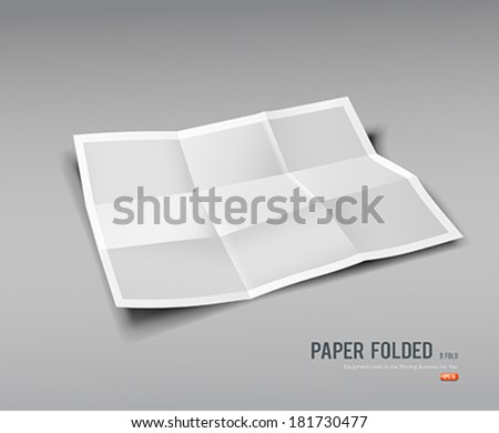 Paper Folded, nine fold for business design background, vector illustration